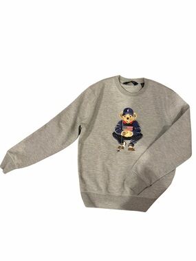 Polo Ralph Lauren Golf Bear Sweatshirt Gray Crewneck Size S